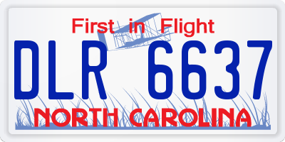 NC license plate DLR6637