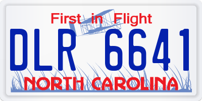 NC license plate DLR6641