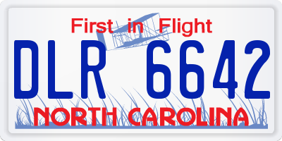 NC license plate DLR6642