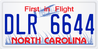 NC license plate DLR6644