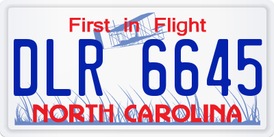 NC license plate DLR6645