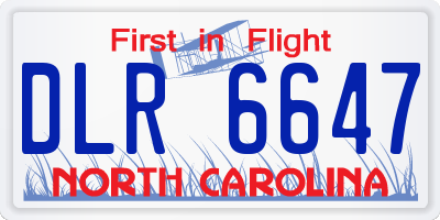 NC license plate DLR6647