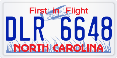 NC license plate DLR6648