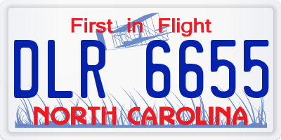 NC license plate DLR6655