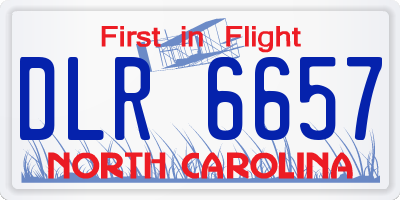 NC license plate DLR6657