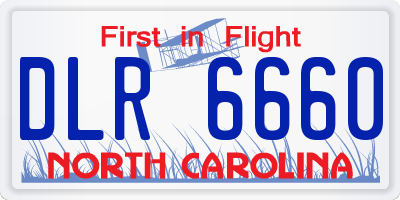 NC license plate DLR6660