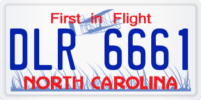 NC license plate DLR6661