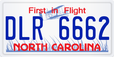 NC license plate DLR6662