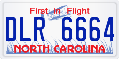 NC license plate DLR6664