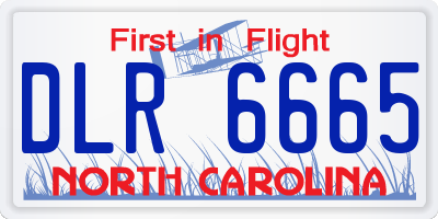 NC license plate DLR6665