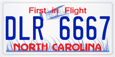 NC license plate DLR6667