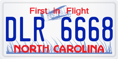 NC license plate DLR6668