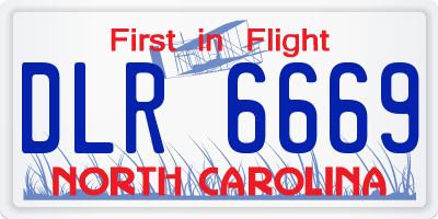 NC license plate DLR6669