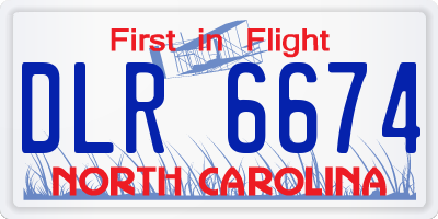 NC license plate DLR6674