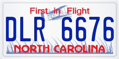 NC license plate DLR6676