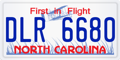 NC license plate DLR6680