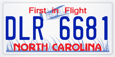 NC license plate DLR6681