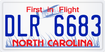 NC license plate DLR6683