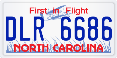 NC license plate DLR6686