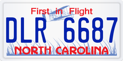 NC license plate DLR6687