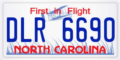 NC license plate DLR6690