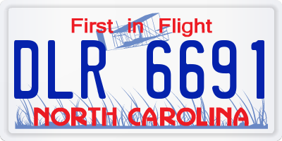 NC license plate DLR6691