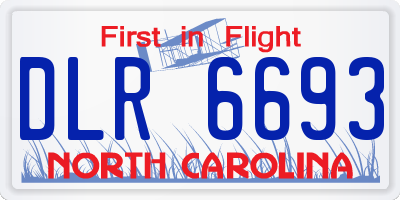 NC license plate DLR6693