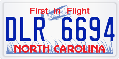 NC license plate DLR6694