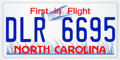 NC license plate DLR6695