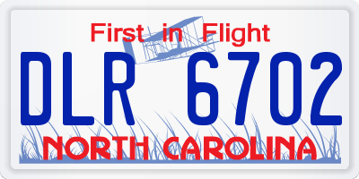 NC license plate DLR6702