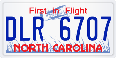 NC license plate DLR6707