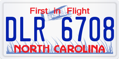 NC license plate DLR6708