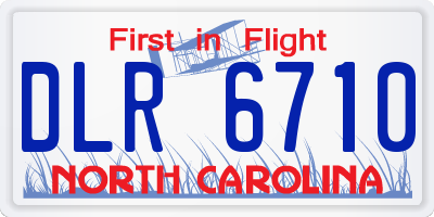 NC license plate DLR6710