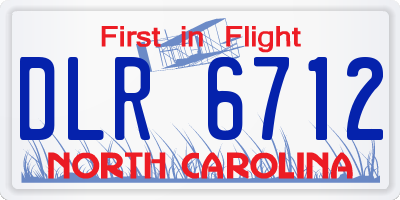 NC license plate DLR6712