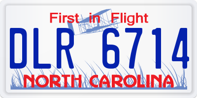 NC license plate DLR6714