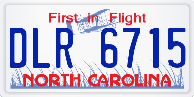 NC license plate DLR6715