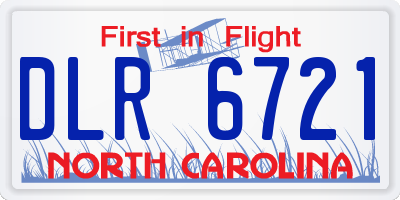 NC license plate DLR6721