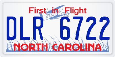NC license plate DLR6722