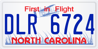 NC license plate DLR6724