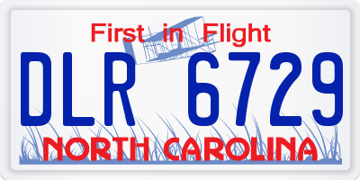 NC license plate DLR6729