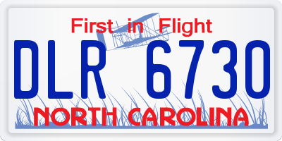 NC license plate DLR6730