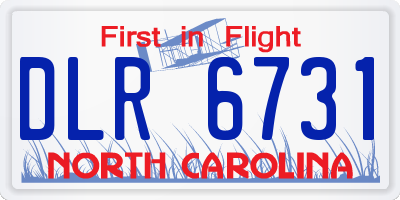 NC license plate DLR6731