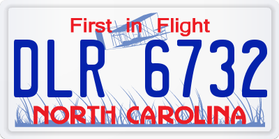 NC license plate DLR6732
