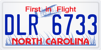 NC license plate DLR6733