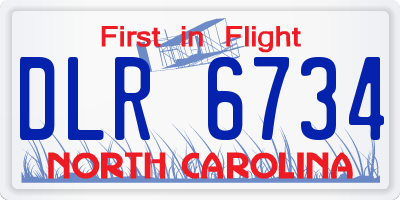 NC license plate DLR6734