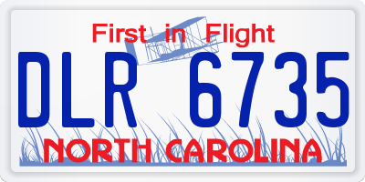 NC license plate DLR6735