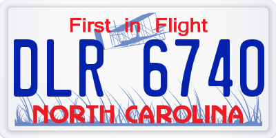 NC license plate DLR6740