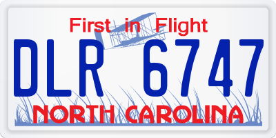 NC license plate DLR6747
