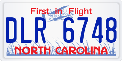 NC license plate DLR6748