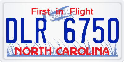 NC license plate DLR6750